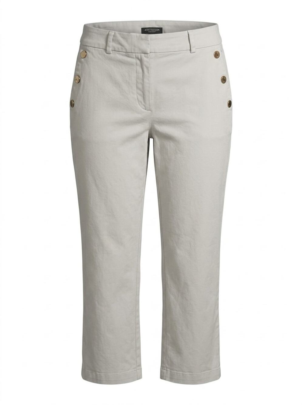 Ann Taylor Factory Sailor Button Cropped Capri Pants Women See Measurements